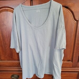 Aerie voop XL blue/grey distressed t-shirt